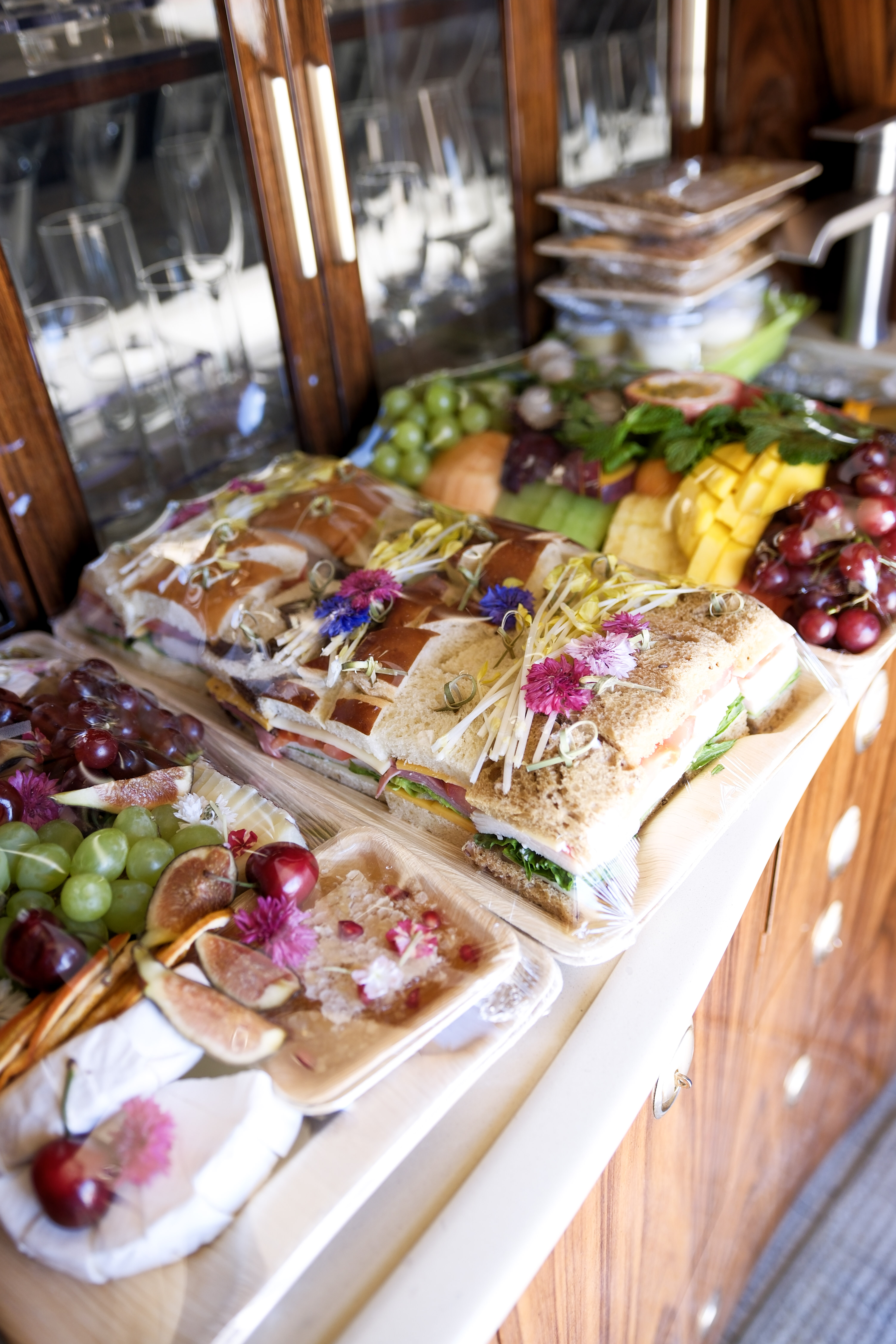 Amalfi Jets on-board private jet catering 