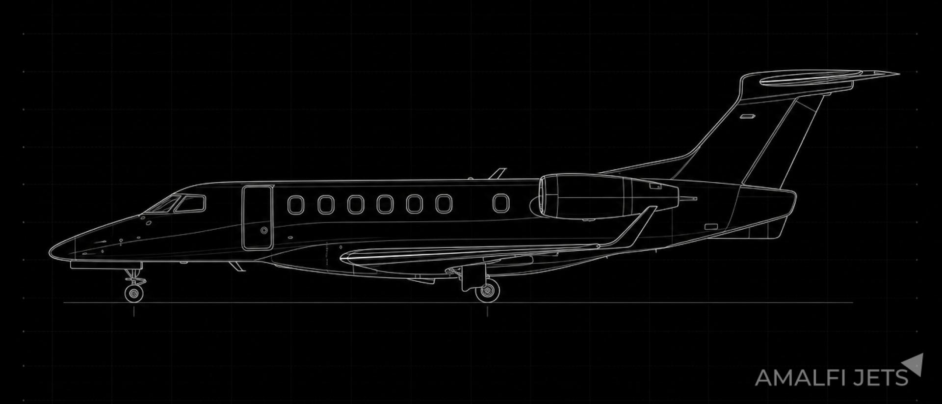 Embraer PHENOM 300E technical schematic