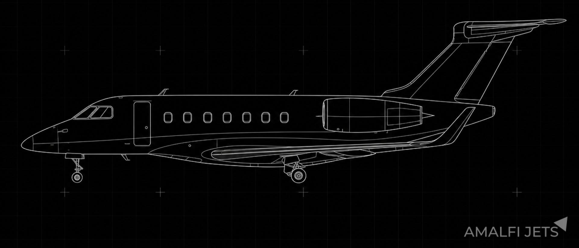 Embraer PRAETOR 500 technical schematic