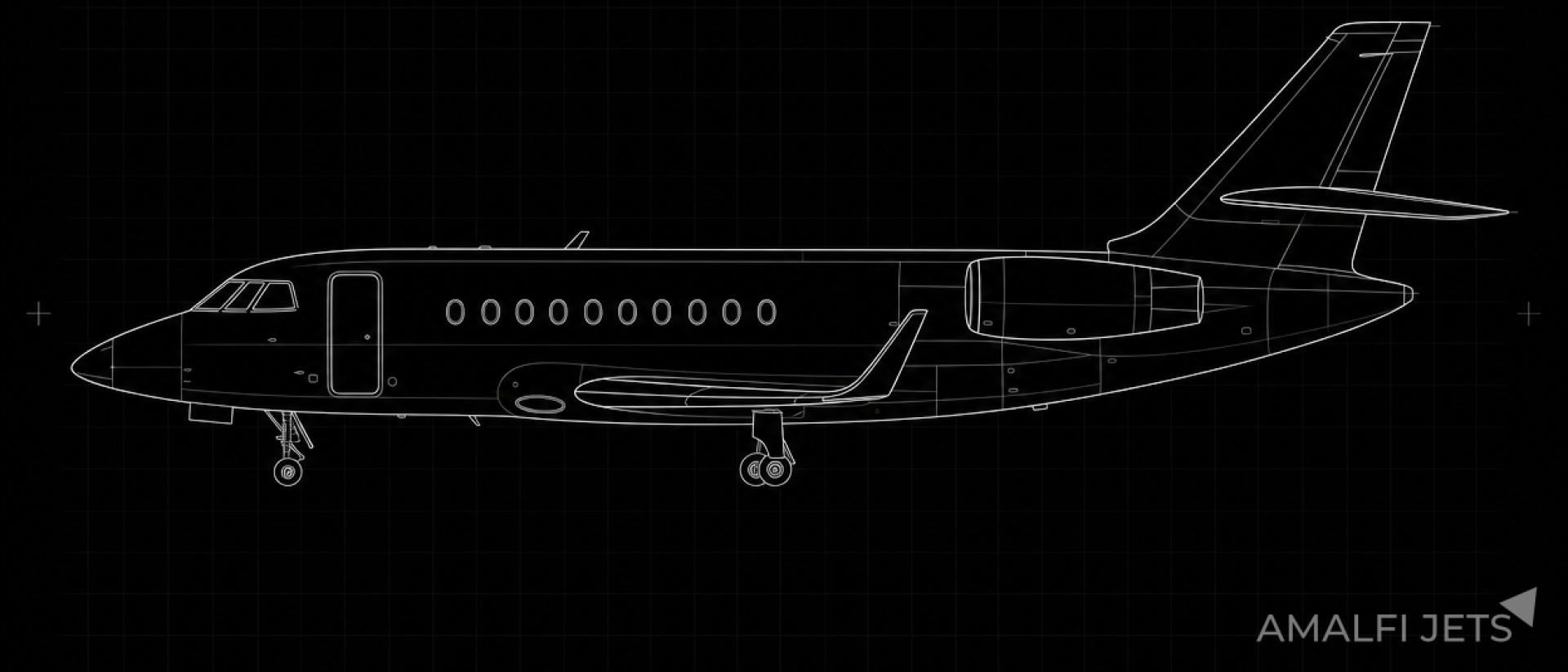 Falcon 2000LX technical schematic