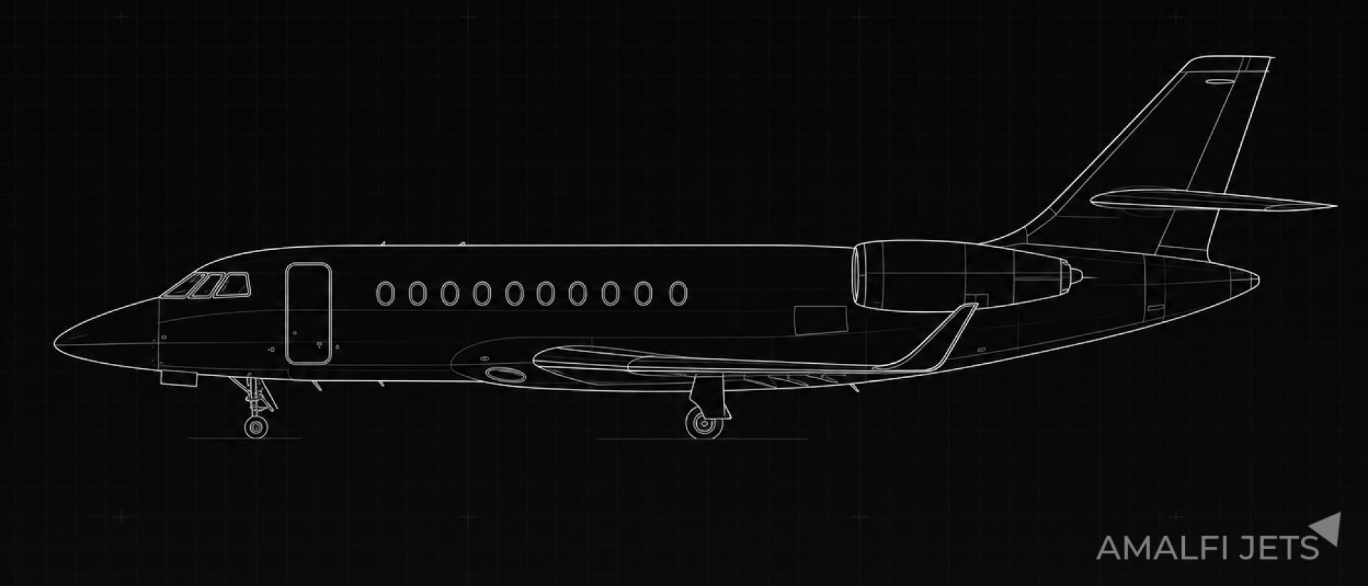 Falcon 2000LXS technical schematic