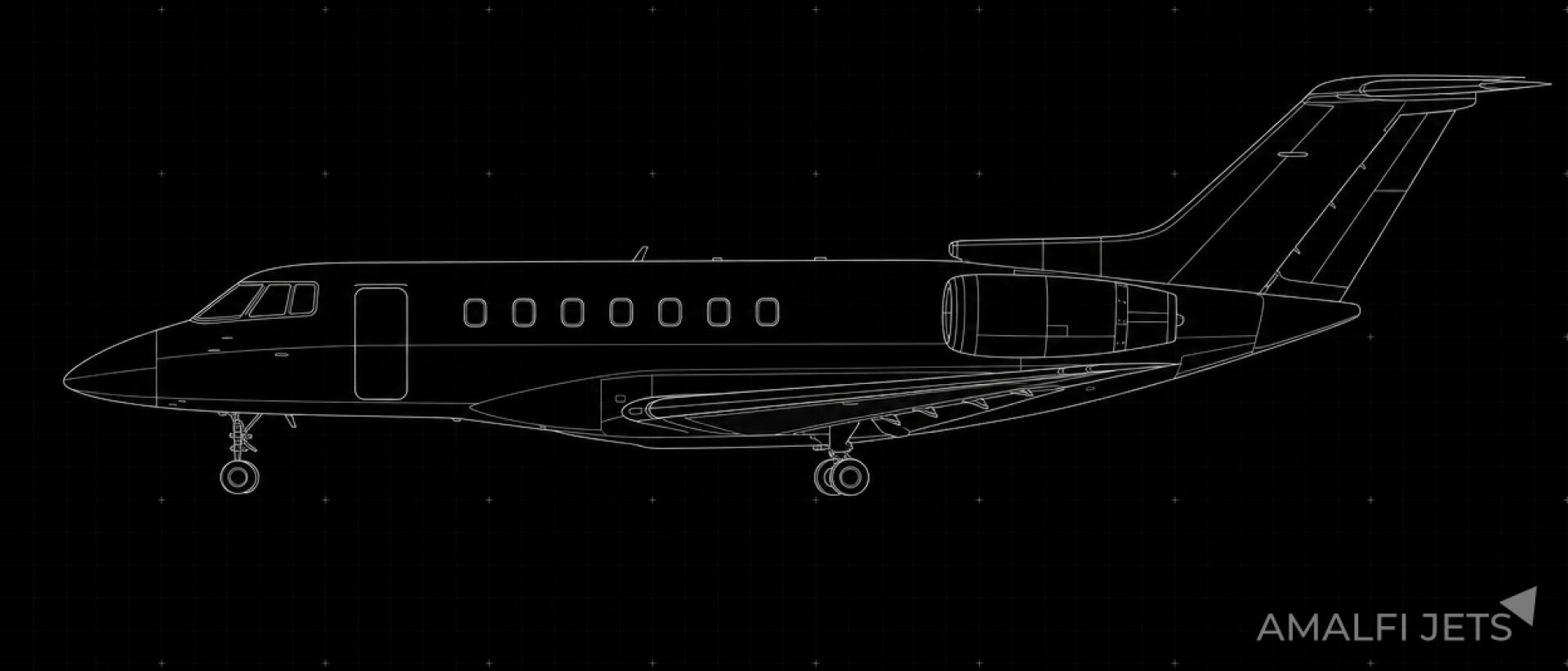 Hawker 800XP technical schematic