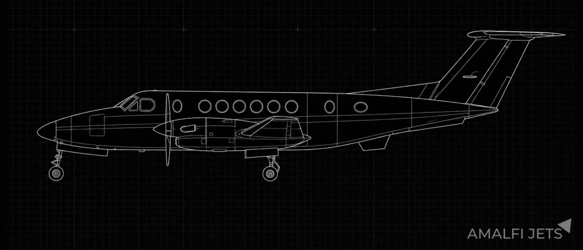 King Air B200 technical schematic