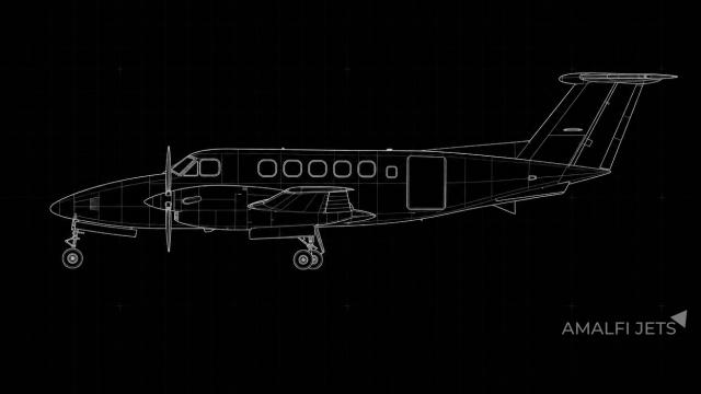 King Air B200C technical schematic
