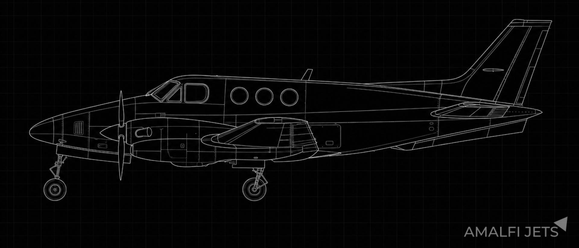King Air C90-1 technical schematic