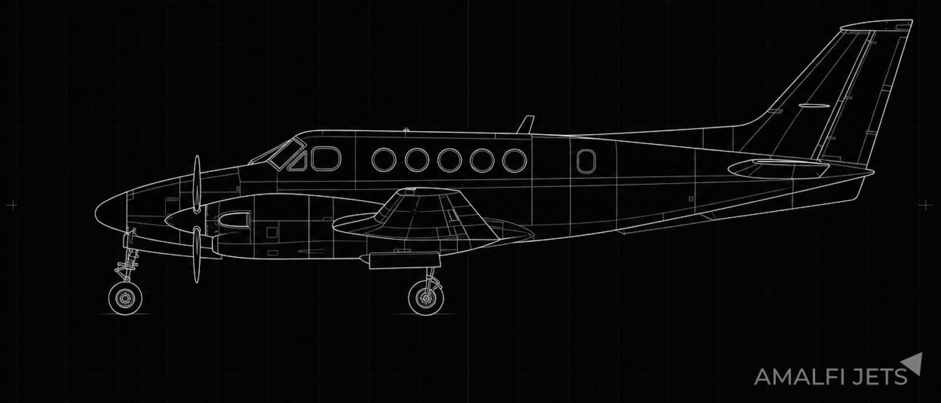 King Air C90A technical schematic