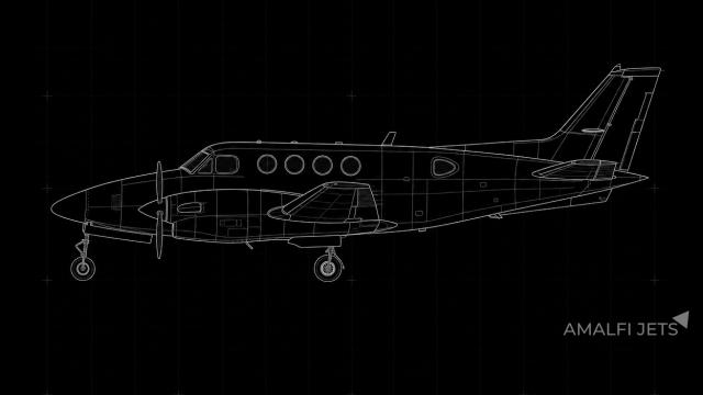 King Air C90B technical schematic