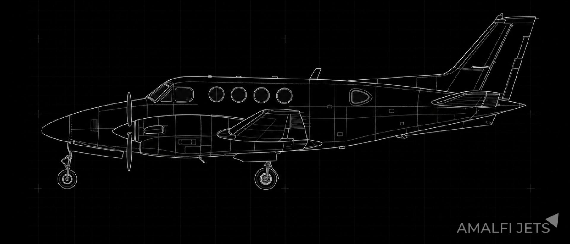King Air C90B technical schematic