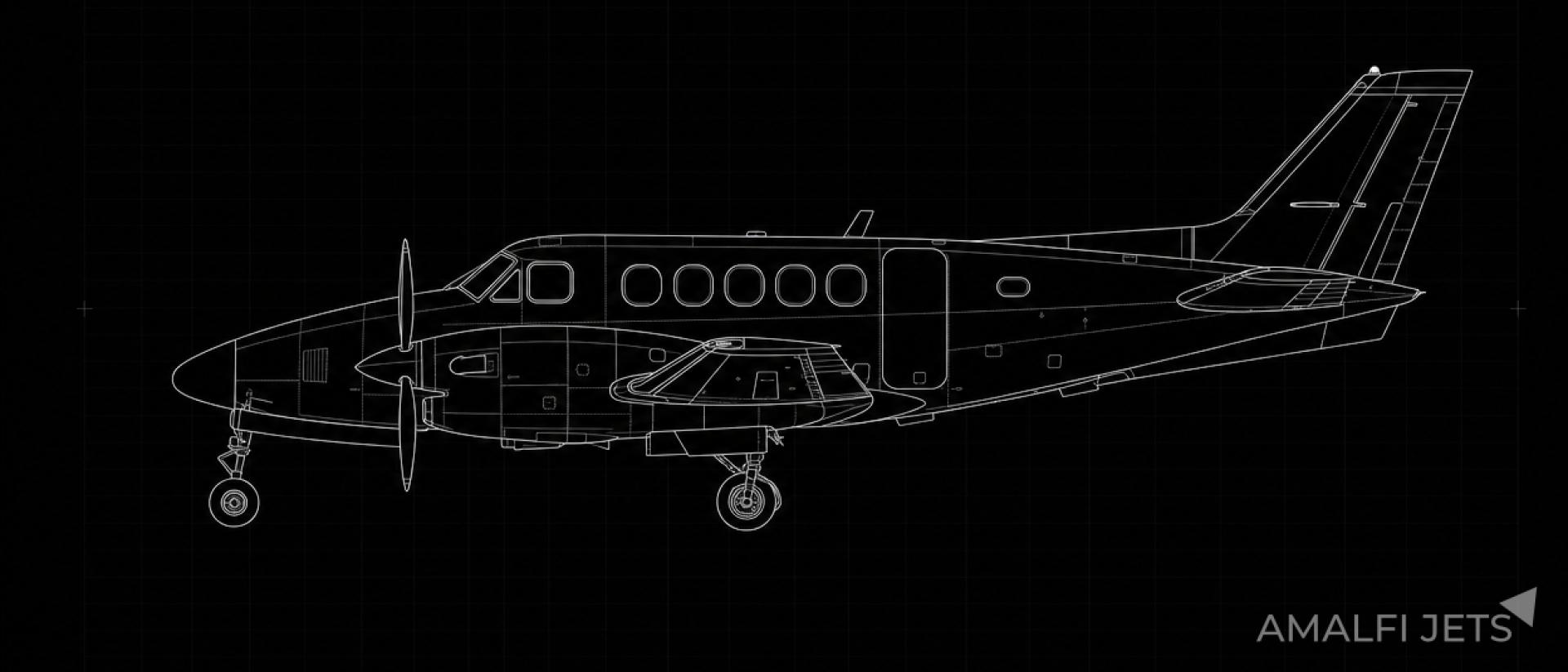 King Air C90SE technical schematic