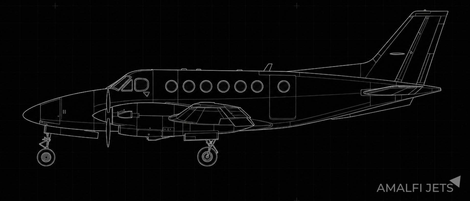 King Air E90 technical schematic