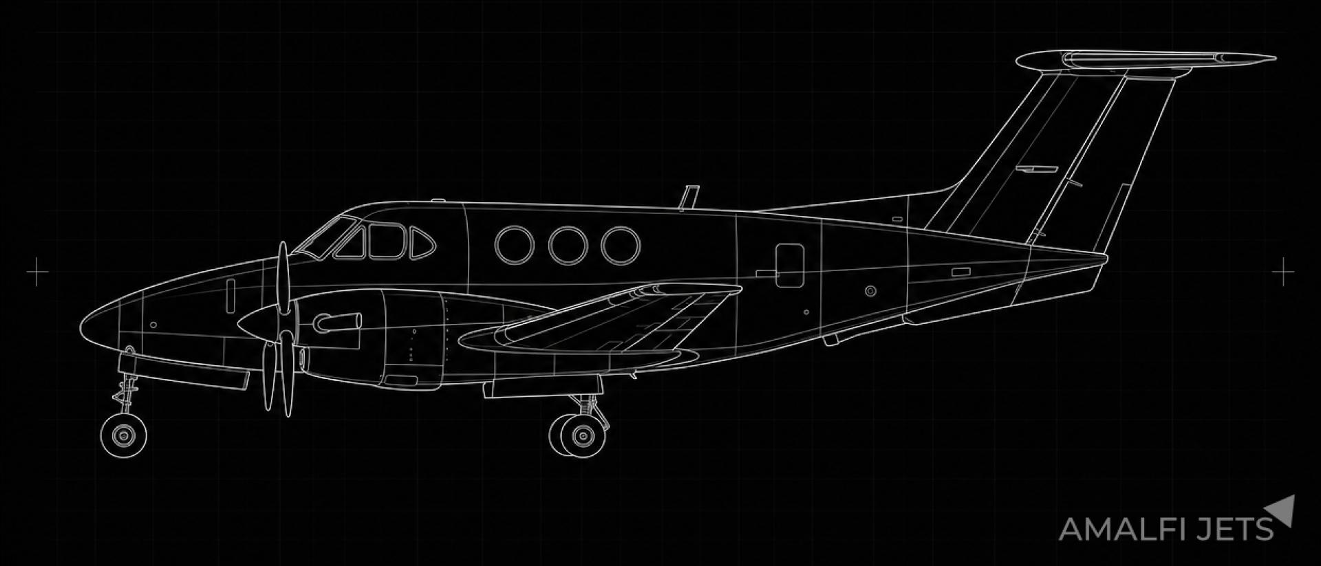 King Air F90 technical schematic