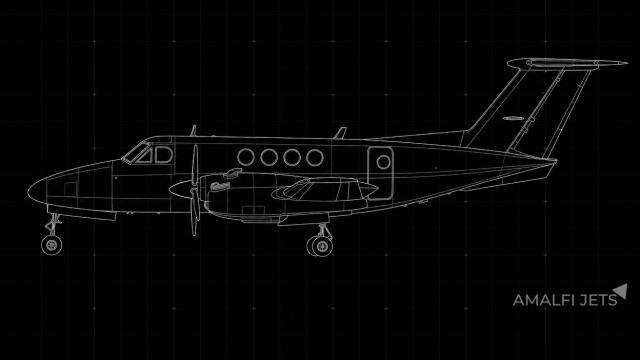 King Air F90-1 technical schematic