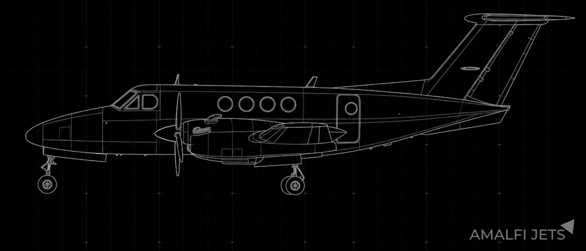 King Air F90-1 technical schematic