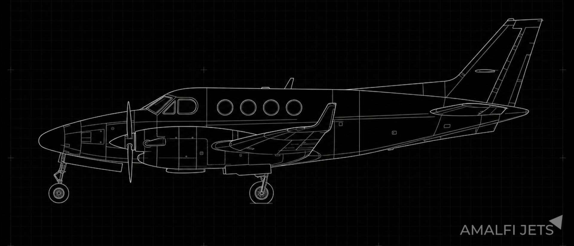 King Air C90GTx technical schematic