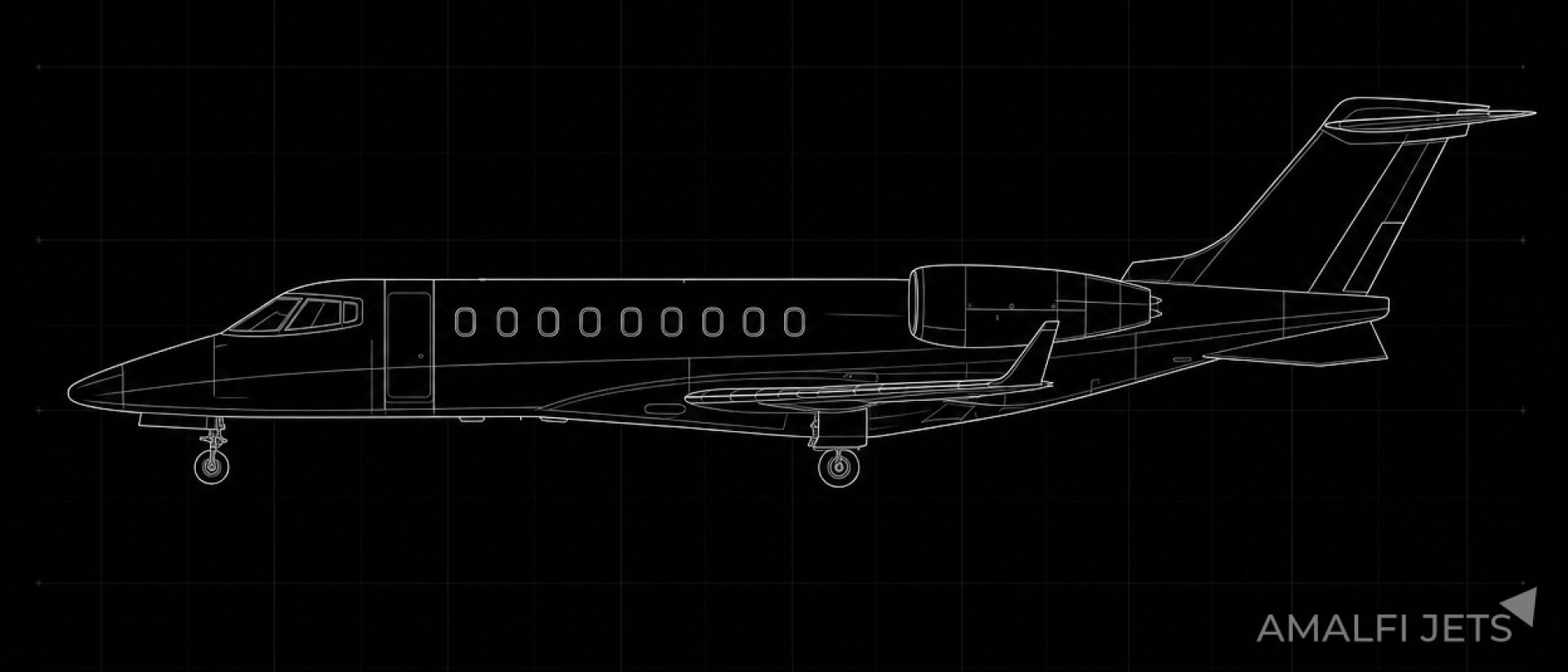 Learjet 45XR technical schematic