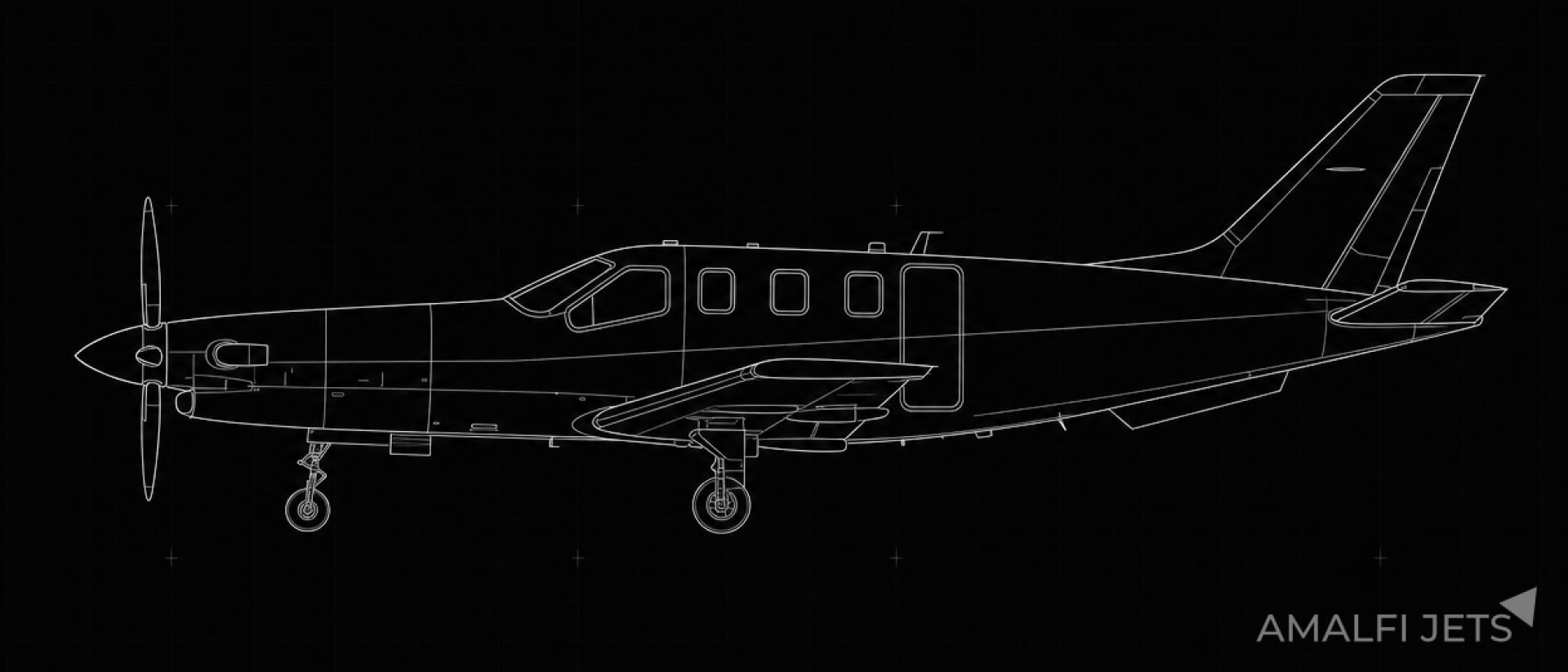 Socata TBM-700A technical schematic
