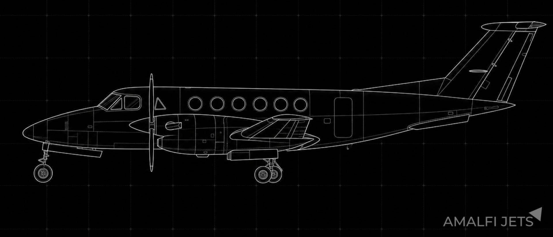 King Air A100 technical schematic