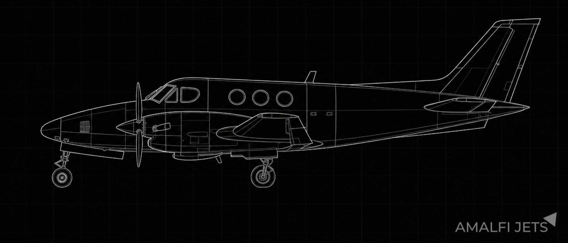 King Air C90GT technical schematic