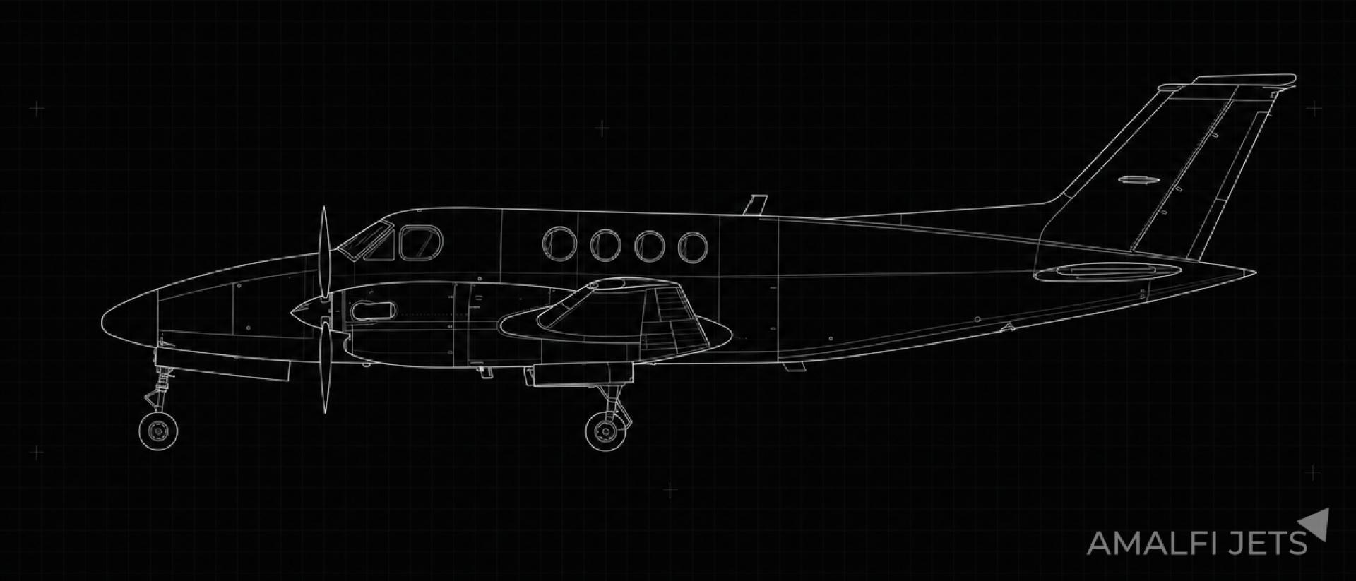 King Air B90 technical schematic