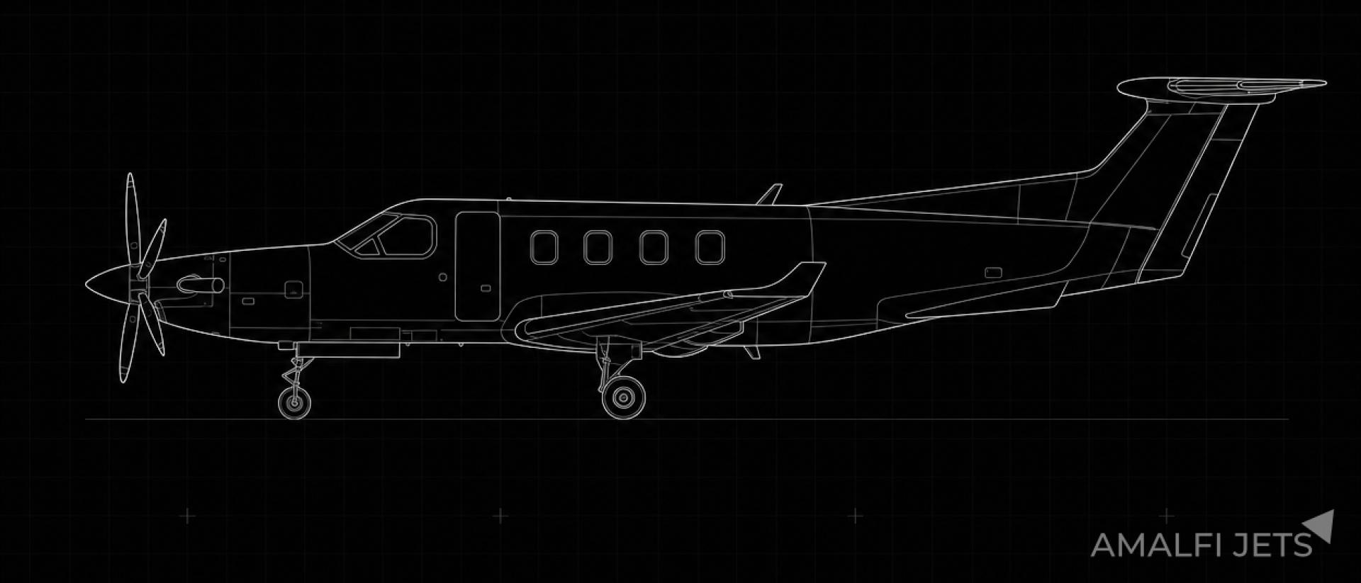 Pilatus PC-12 PRO technical schematic
