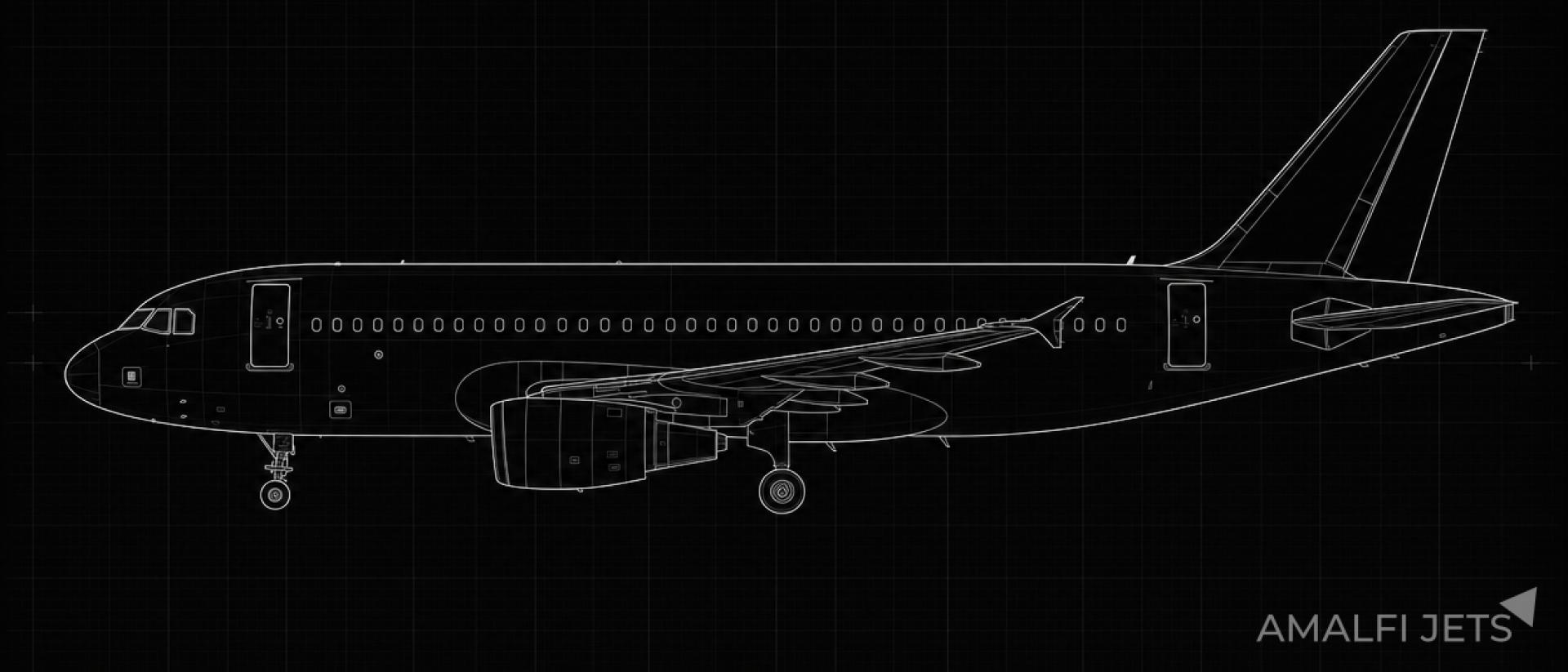 Airbus ACJ318 technical schematic
