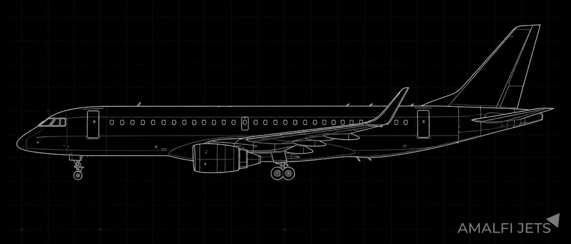 Embraer LINEAGE 1000E technical schematic