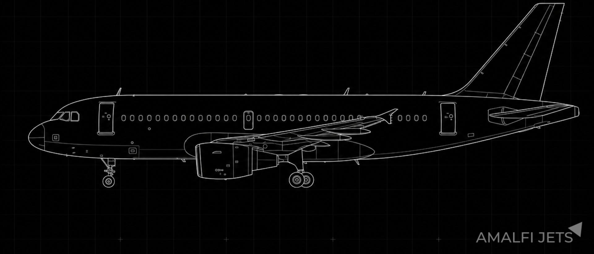 Airbus ACJ319 technical schematic