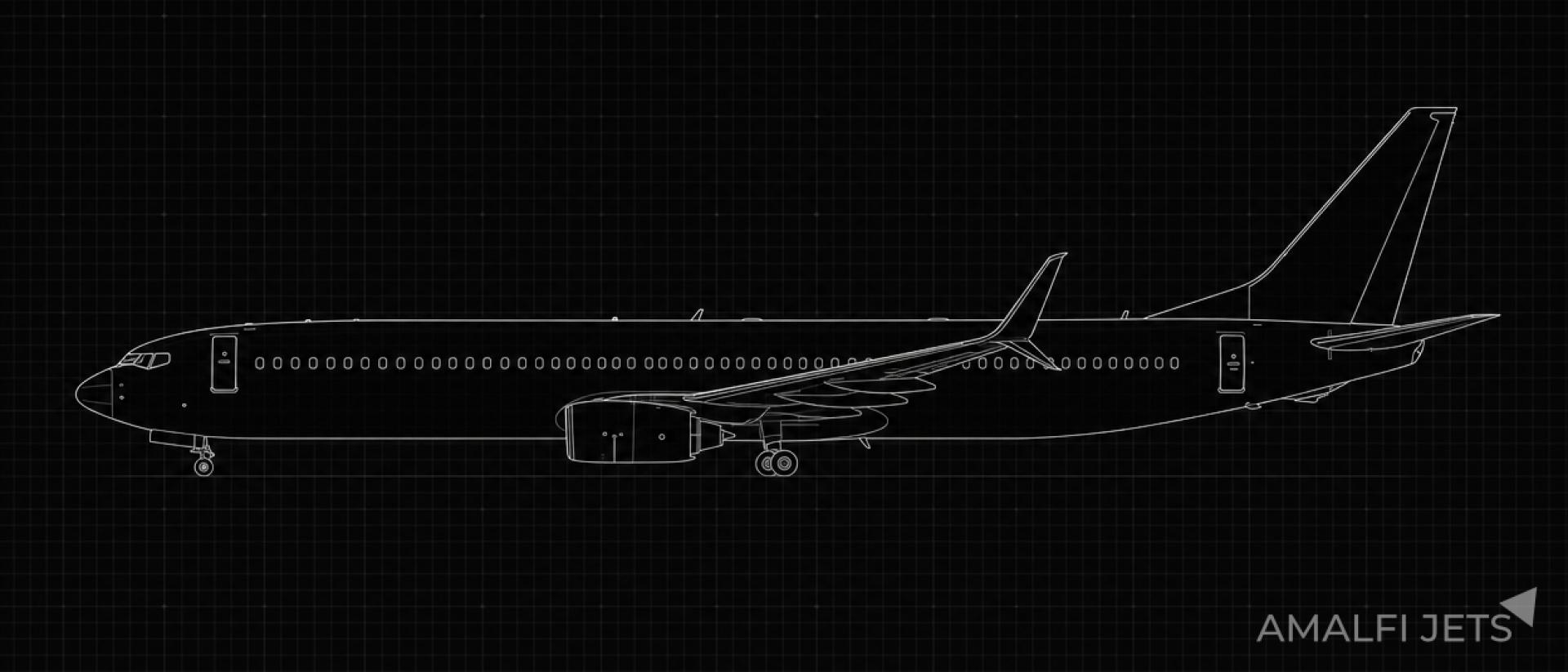 Boeing BBJ3 technical schematic