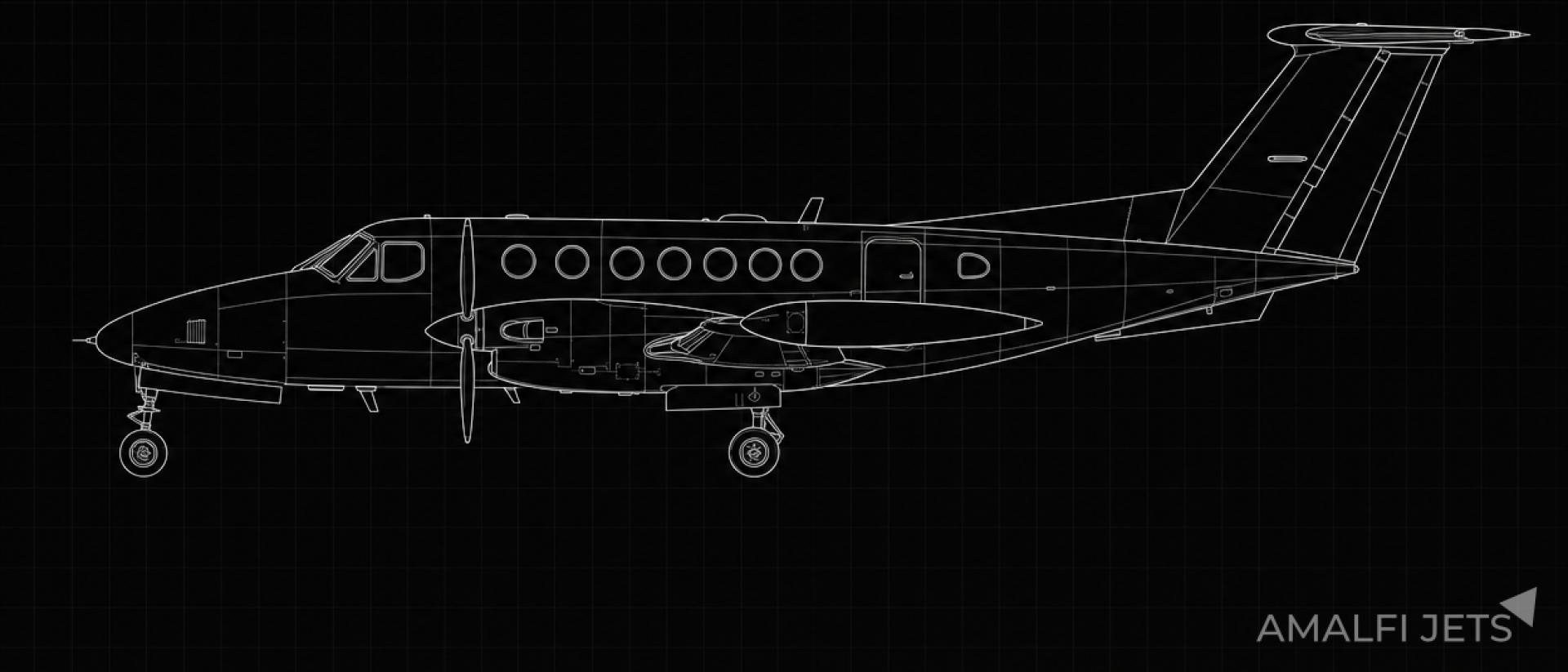 King Air 200T technical schematic