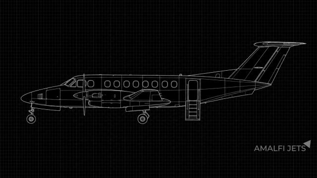 King Air 200C technical schematic