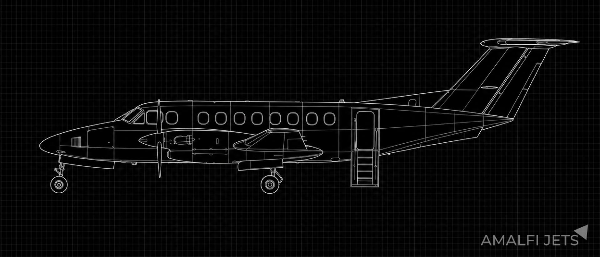 King Air 200C technical schematic